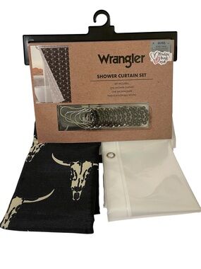 Wrangler Steer Skull Shower Curtain Set - NWT